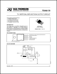 TDA8170 datasheet: TV VERTICAL DEFLECTION OUTPUT CIRCUIT TDA8170