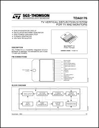 TDA8176 datasheet: TV VERTICAL DEFLECTION SYSTEM FOR TV AND MONITORS TDA8176