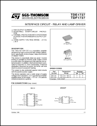 TDE1737 datasheet: INTERFACE CIRCUIT - RELAY AND LAMP-DRIVER TDE1737