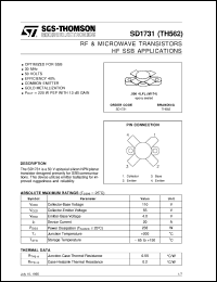 TH562 datasheet: HF SSB APPLICATIONS RF& MICROWAVE TRANSISTORS TH562