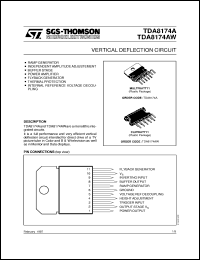 TDA8174A datasheet: VERTICAL DEFLECTION CIRCUIT TDA8174A