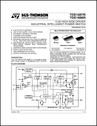 TDE1897R datasheet: 0.5A HIGH-SIDE DRIVER INDUSTRIAL INTELLIGENT POWER SWITCH TDE1897R