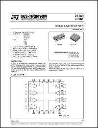 L6180A datasheet: OCTAL LINE RECEIVER L6180A