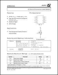 APM4230KC-TR datasheet: 25 V, N-channel enhancement mode MOSFET APM4230KC-TR