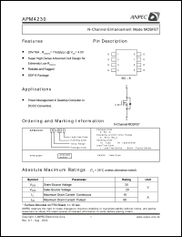 APM4230KC-TUL datasheet: 25 V, N-channel enhancement mode MOSFET APM4230KC-TUL