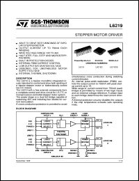 L6219DS datasheet: STEPPER MOTOR DRIVER L6219DS