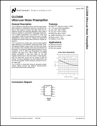 CLC5509CM datasheet: Ultra-Low Noise Preamplifier CLC5509CM