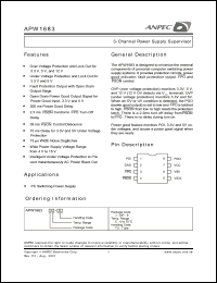 APW1683JC-TU datasheet: 16 V, 3-channel power supply supervisor APW1683JC-TU