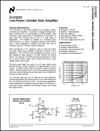 CLC5523IMX datasheet: Low-Power Variable Gain Amplifier CLC5523IMX