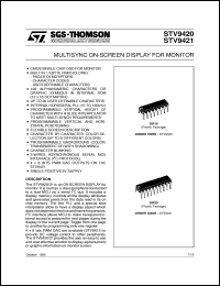 STV9420 datasheet: MULTISYNC ON-SCREEN DISPLAY FOR MONITOR STV9420