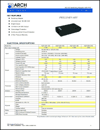 AQF125A-18S datasheet: 18 V, 125 W, AC-DC switching adapter with PFC AQF125A-18S