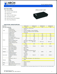 AQS75A-24S datasheet: 24 V, 75 W, AC-DC switching adapter AQS75A-24S