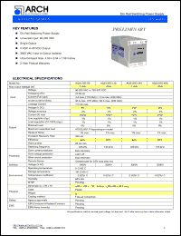 AQS125D-15S datasheet: 15 V, 125 W, din rail switching power supply with PFC AQS125D-15S