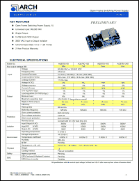 AQS75O-15S datasheet: 15 V, 75 W, open frame switching power supply with PFC AQS75O-15S