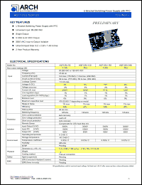 AQF125U-24S datasheet: 24 V, 125 W, U bracket switching power supply AQF125U-24S