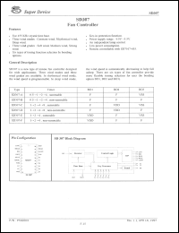 SD307-A datasheet: 4.5 V, fan controller SD307-A