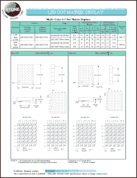 BM-40EG57MD datasheet: Yellow green/hi-eff red, anode, multi-color 5x7 dot matrix display BM-40EG57MD
