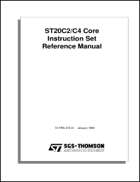 ST20ISM datasheet: ST20 C2/C4 INSTRUCTION SET MANUAL ST20ISM