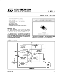 L9821 datasheet: HIGH SIDE DRIVER L9821