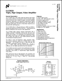 CLC5623IM datasheet: Comlinear CLC5623 Triple, High Output, Video Amplifier CLC5623IM