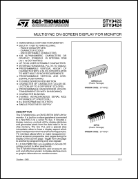 STV9423 datasheet: MULTISYNC ON-SCREEN DISPLAY FOR MONITOR STV9423