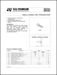 2N5322 datasheet: SMALL SIGNAL PNP TRANSISTORS 2N5322