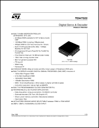 TDA7522 datasheet: DIGITAL SERVO & DECODER TDA7522