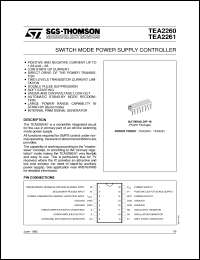 TEA2260 datasheet: SWITCH MODE POWER SUPPLY CONTROLLER TEA2260