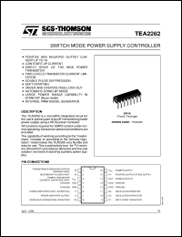 TEA2262 datasheet: SWITCH MODE POWER SUPPLY CONTROLLER TEA2262