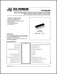 STV8223B datasheet: MULTISTANDARD VIDEO AND SOUD IF SYSTEM WITH AUDIO AND VIDEO SWITCHES STV8223B