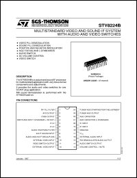 STV8224B datasheet: MULTISTANDARD VIDEO AND SOUND IF SYSTEM WITH AUDIO AND VIDEO SWITCHES STV8224B