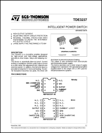 TDE3237DP datasheet: INTELLIGENT POWER SWITCH TDE3237DP