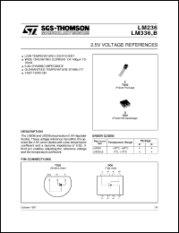 LM236 datasheet: 2.5V VOLTAGE REFERENCES LM236