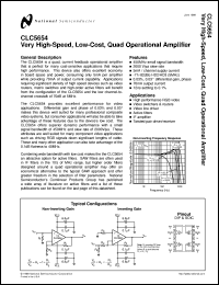 CLC5654IN datasheet: Very High Speed, Low Cost Quad Op Amp CLC5654IN