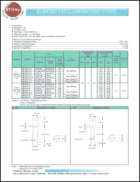 BB-B5174 datasheet: Bright red, 3V-10V, Blinking LED lamp (round type) BB-B5174