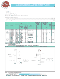 BB-B2171-C datasheet: Green, 3V-10V, Blinking LED lamp (round type) BB-B2171-C