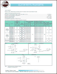 BPT-BP2314 datasheet: Water clear, silicon photo transistor BPT-BP2314