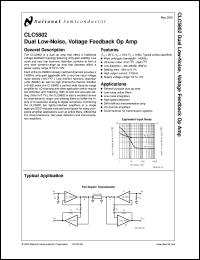 CLC5802IM datasheet: Dual Low-Noise, Voltage Feedback Op Amp CLC5802IM