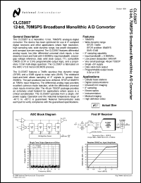 CLC5957MTD datasheet: 12-Bit, 70MSPS Broadband Monolithic A/D Converter CLC5957MTD