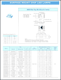 BL-HE135A datasheet: Hi-eff red, 30 mA, surface mount chip LED lamp BL-HE135A