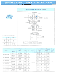 BL-HE1X133B datasheet: Hi-eff red/hi-eff green, 30 mA, surface mount dual color LED lamp BL-HE1X133B