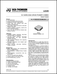 L6245 datasheet: 5V HARD DISK DRIVE POWER COMBO L6245