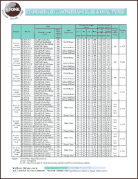 BL-W1334A-1-S datasheet: Red, standard LED lamp (triangular and oval type) BL-W1334A-1-S