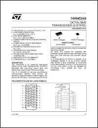 74VHC245 datasheet: OCTAL BUS TRANSCEIVER (3-STATE) 74VHC245