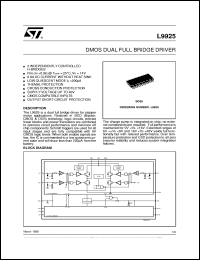 L9925 datasheet: DMOS DUAL FULL BRIDGE DRIVER L9925