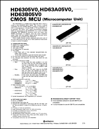 HD63B05V0P datasheet: 0.3-7 V, CMOS microcomputer unit HD63B05V0P