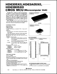 HD6305X0P datasheet: 0.3-7 V, CMOS microcomputer unit HD6305X0P