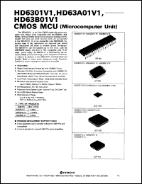 HD6301V1P datasheet: 0.3-7 V, CMOS microcomputer unit HD6301V1P