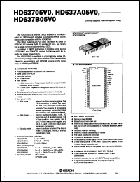HD63705V0C datasheet: 0.3-7 V, 1 MHz, CMOS microcomputer unit HD63705V0C