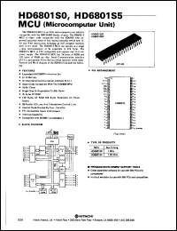 HD6801S0P datasheet: 0.3-7 V, 1 MHz, CMOS microcomputer unit HD6801S0P